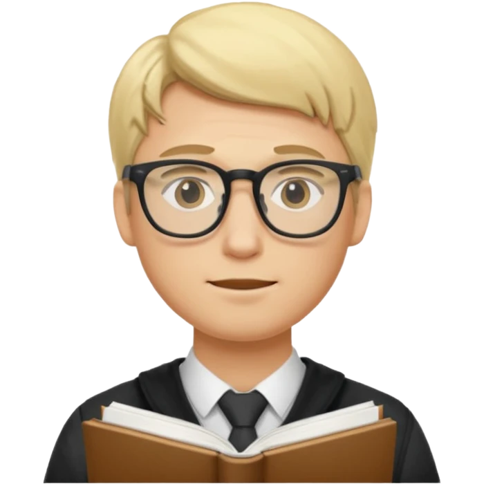 блондин man студент учится в Америке emoji