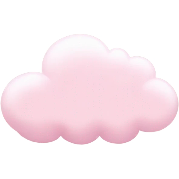 soft pastel pink cloud emoji