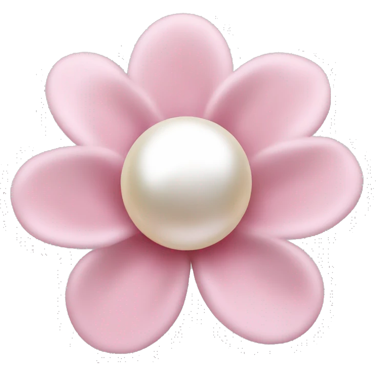 Pearl light pink flower emoji