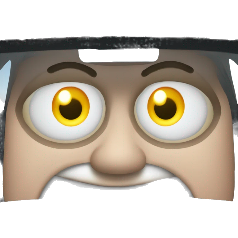 blinking eyes flashing car emoji