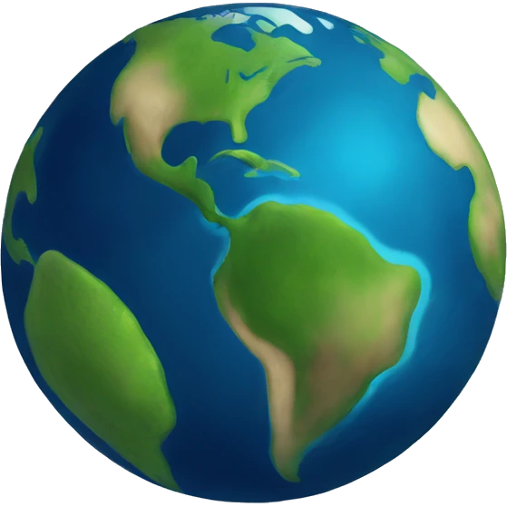 The planet earth emoji