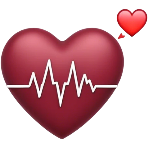 heart with heartbeat Burgundy emoji