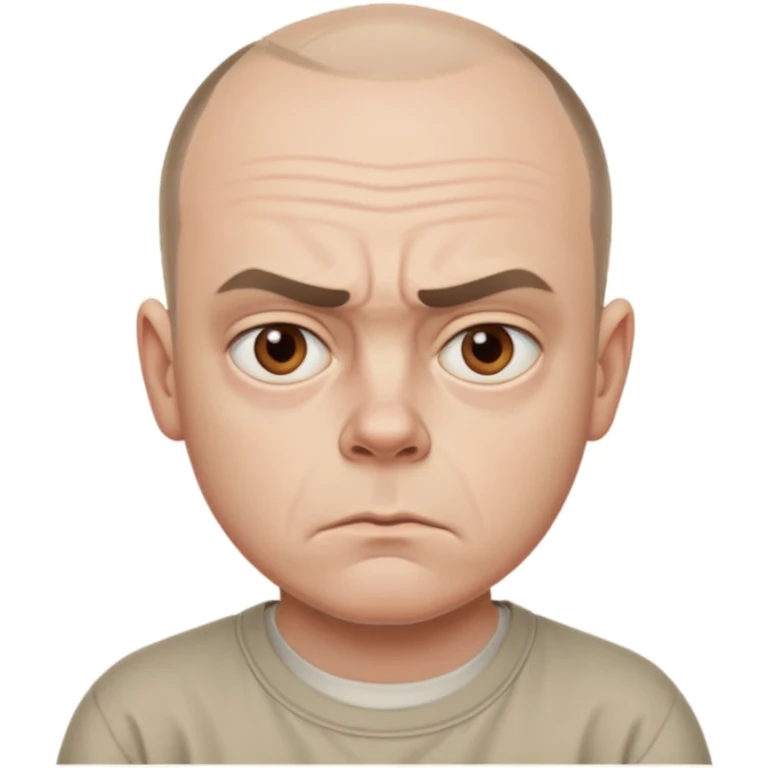 Carl from Sling Blade, serious expression, recognizable features, neutral background emoji