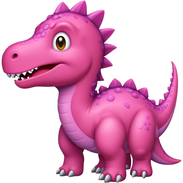 Crea un emoji de un dinosaurio de color rosa, que sea como este 🦖 emoji