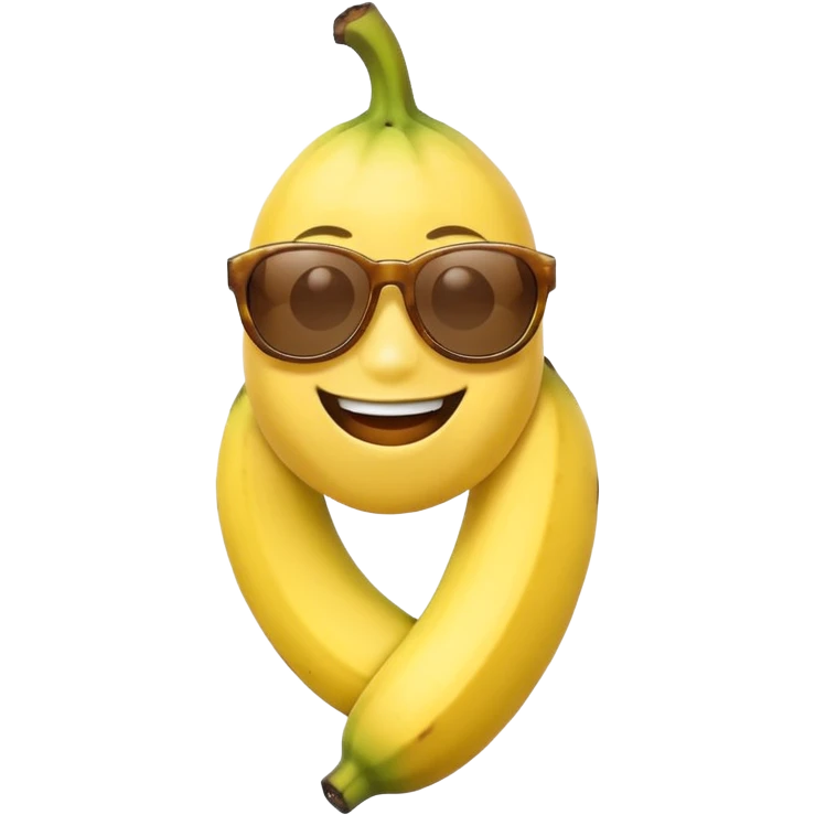 Banana wearing sunglasses smiling emoji