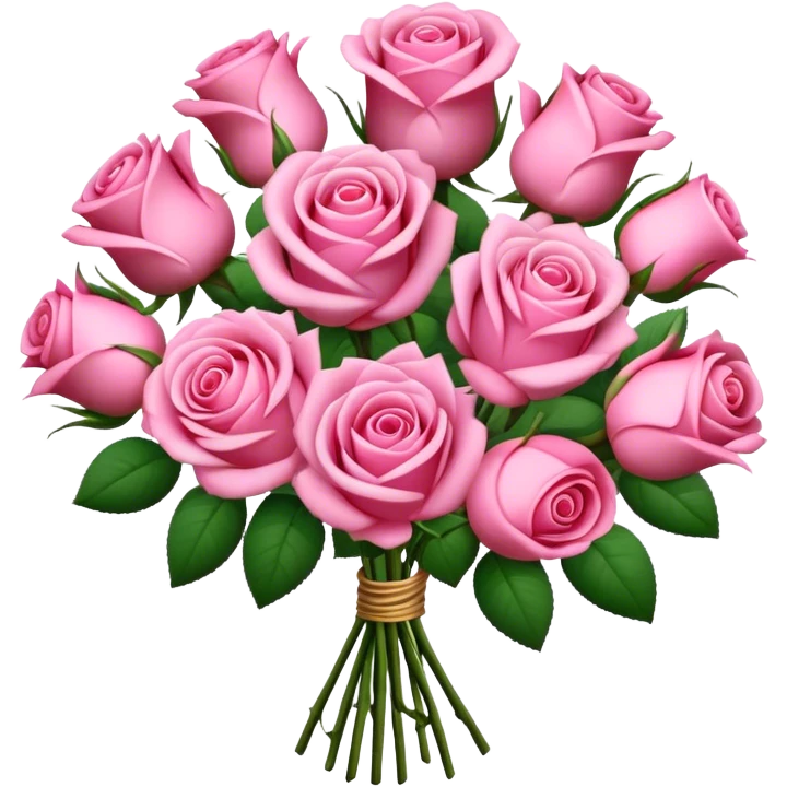 pink roses emoji