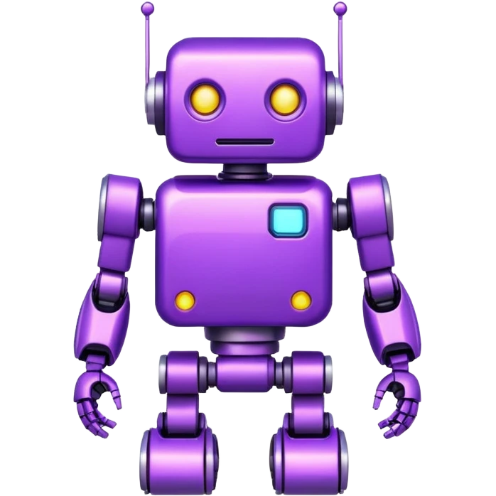 glitter purple robots emoji