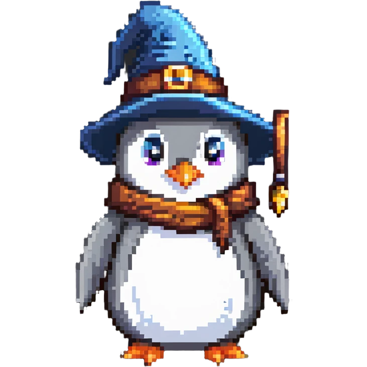 Penguin Wizard emoji