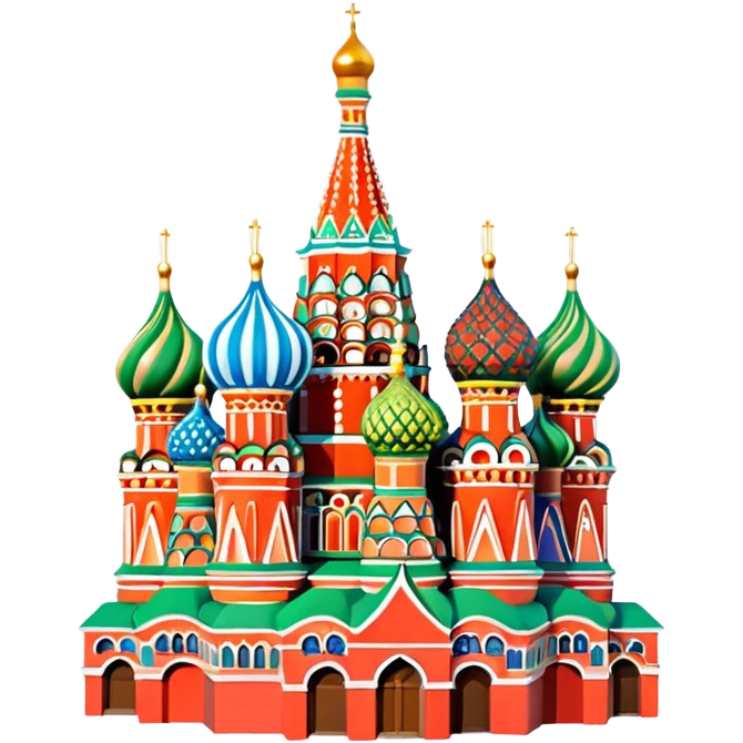 Moscow St. Basil's Cathedral in the form of a figurine souvenir emoji