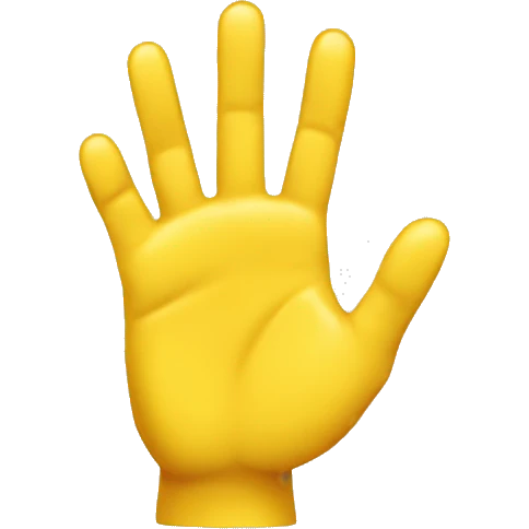 yellow hand with 8 finger emoji
