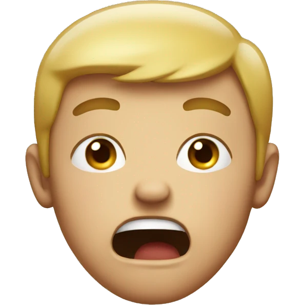 Surprised and crying emoji