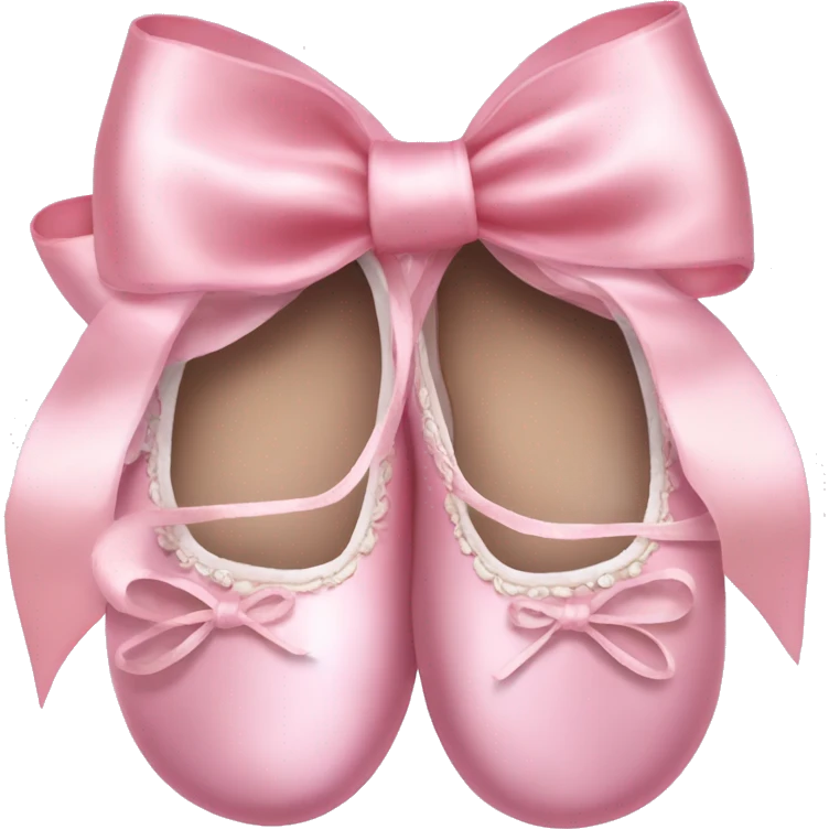 Ballet shoes coquette bows emoji