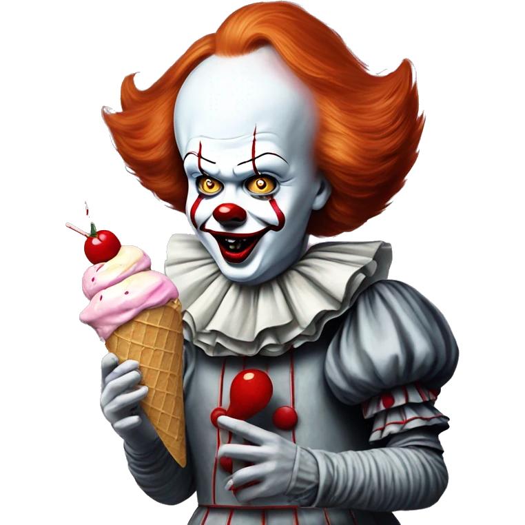 Pennywise eating ice cream ￼ emoji