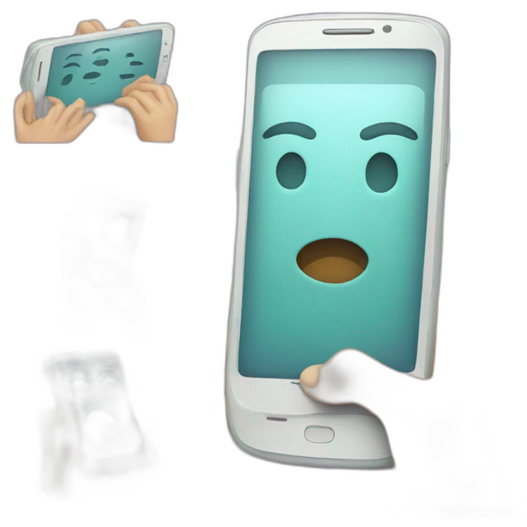 scrolling phone addiction emoji
