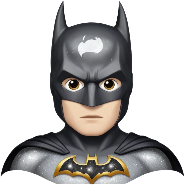 glitter batman white emoji