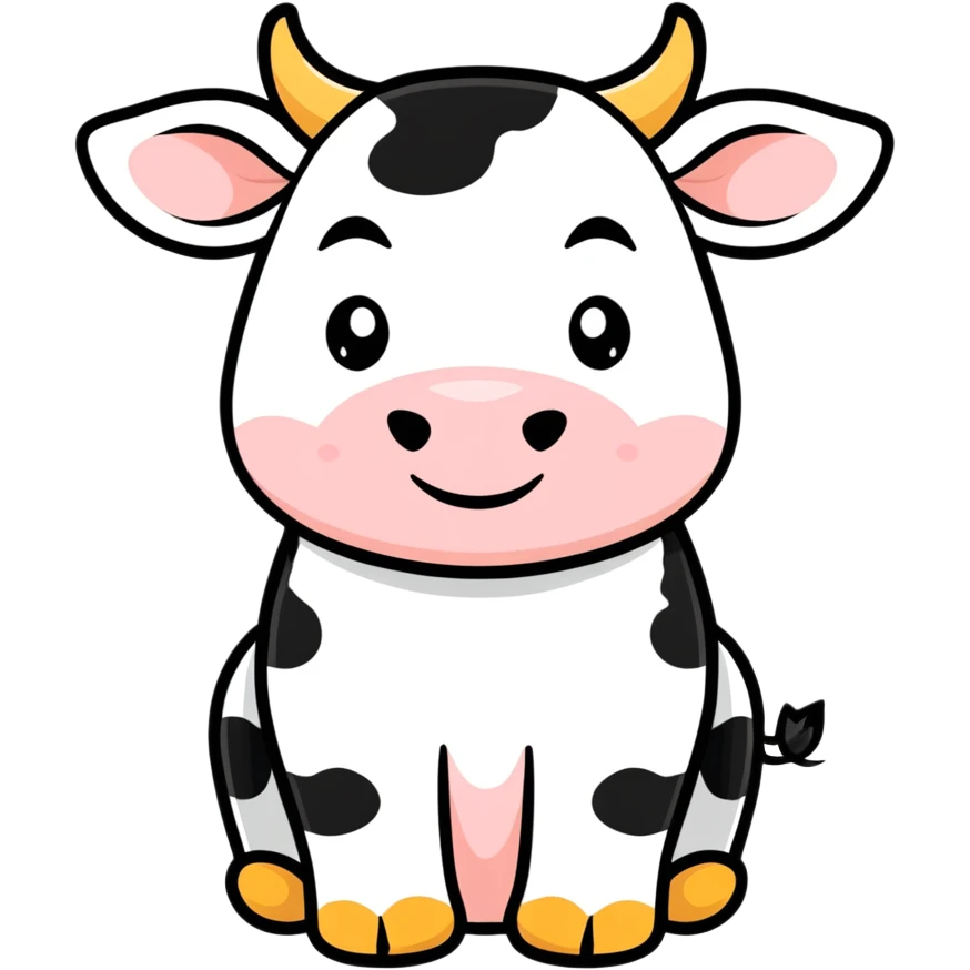 laughing cow sticker style emoji
