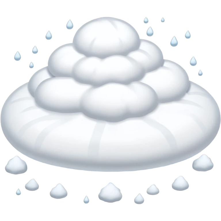 A gentle snowfall with large flakes floating downward. emoji