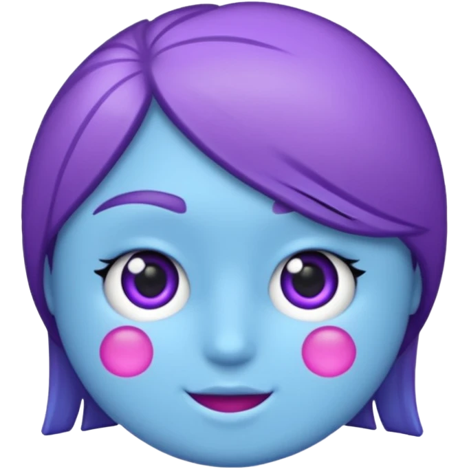 pirulito azul claro e roxo claro emoji