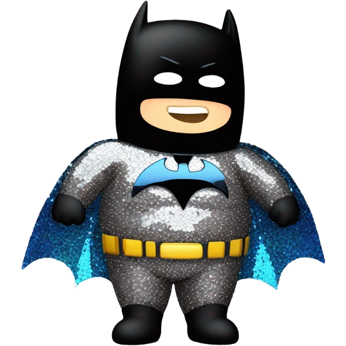 Fat Batman with sequins emoji