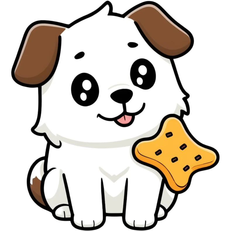 A dog treat emoji