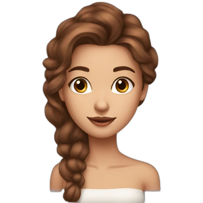 irina beautiful girl brown hair emoji