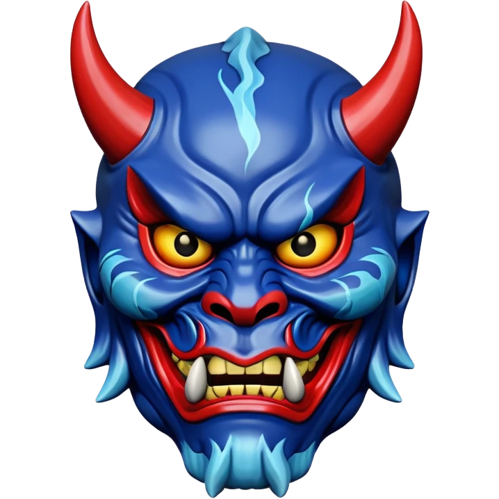 Blue oni mask emoji