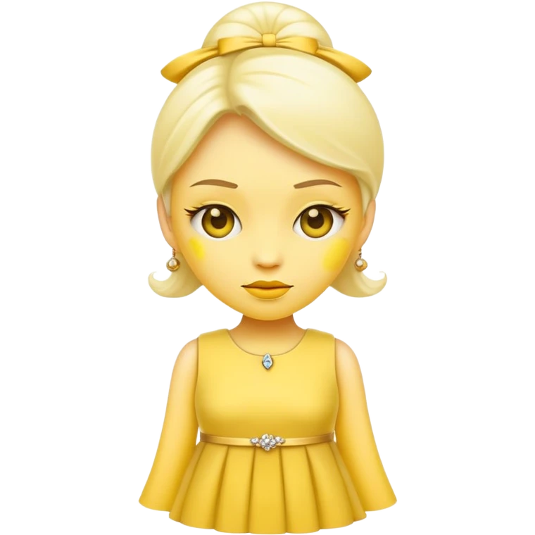 fashionable outfit, yellow face emoji wearing a stylish dress emoji