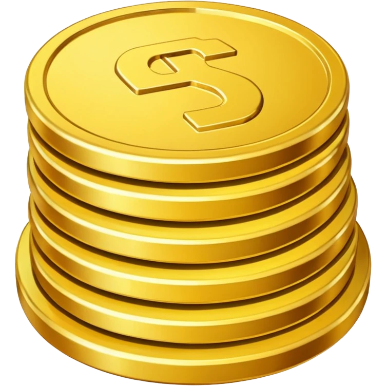 Gold coin stack emoji