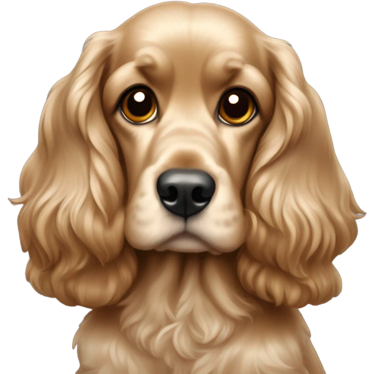 Cocker spaniel reading emoji