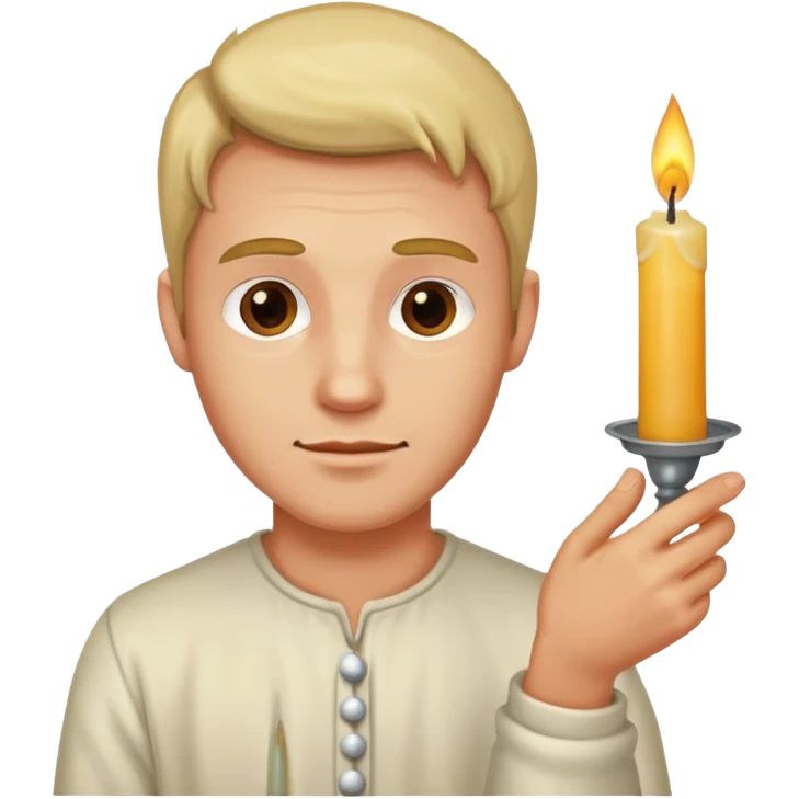 Guy holding a candle  emoji