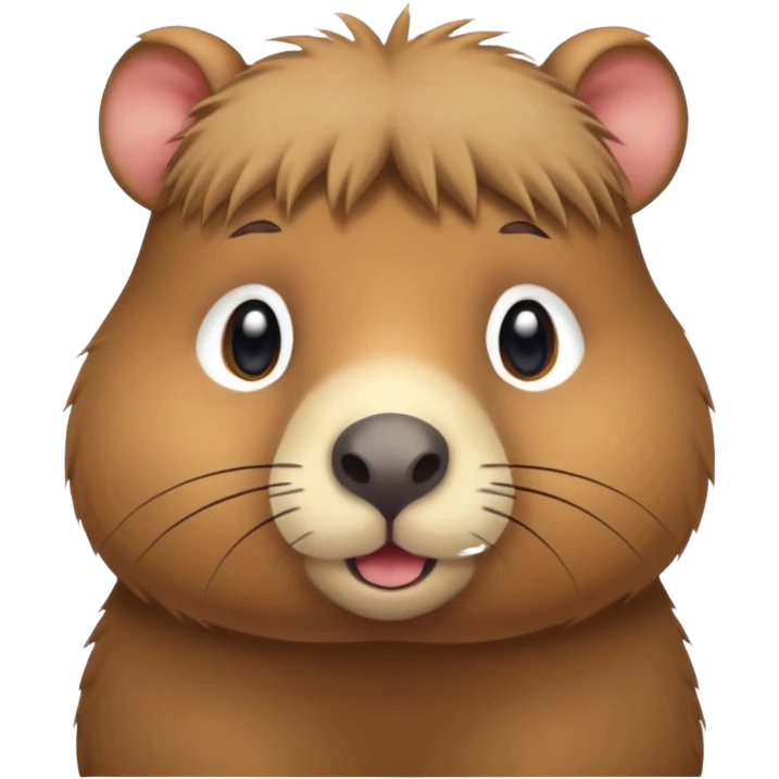 A capybara drawn in a manga style (kawaii) emoji
