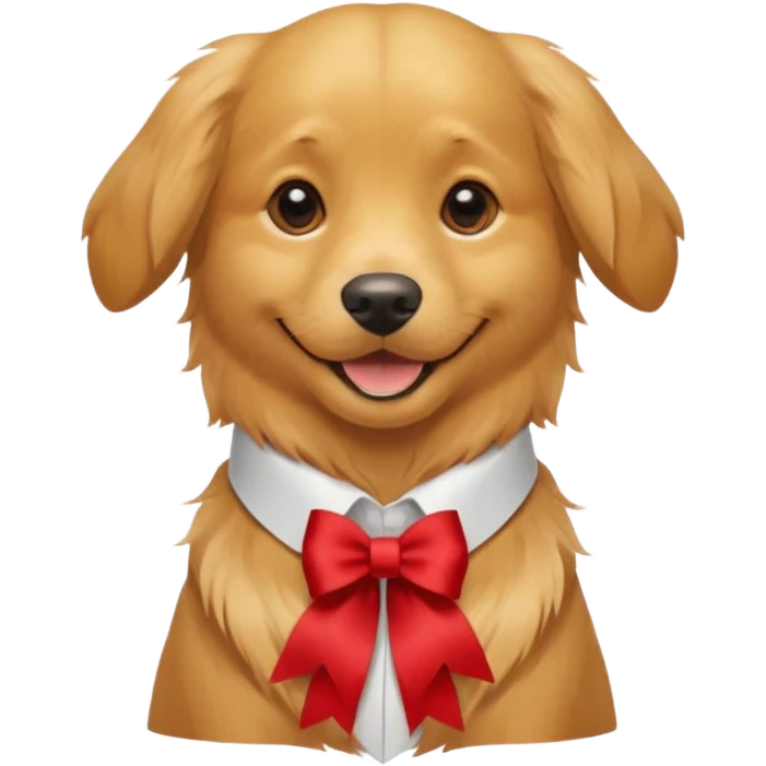 dog with head ribbon and white shirt emoji