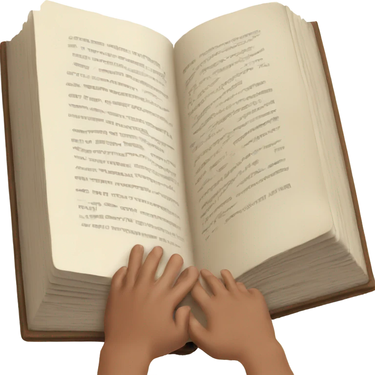 Open book over hands emoji