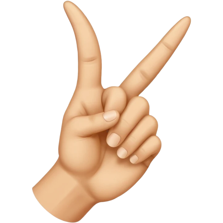 Upside down hook em horns emoji