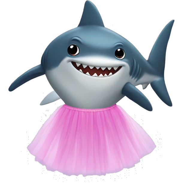 shark with a tutu emoji