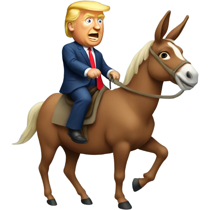 Trump on a donkey  emoji