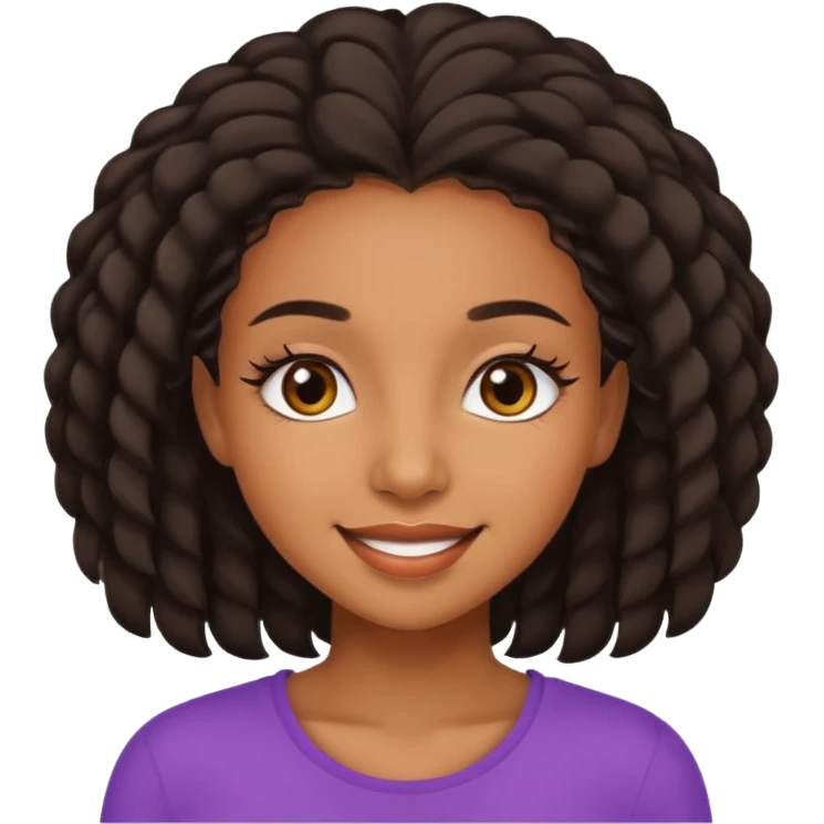 Cute black girl with afore nice eye lashes emoji