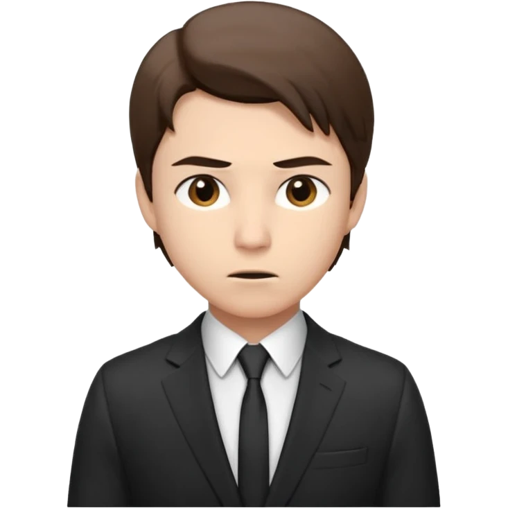 a liittle tired and frustrated entepreneur (only his face). with suit and only a little bit emotional face. young entepreneurs with various suits, but in classic colours. various hair. one person per one emoji. give me a few options. not so tired, more like normal face. emoji