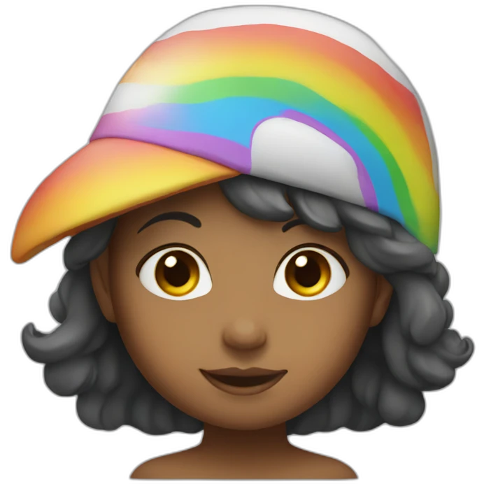 Girl-with-raibow-unicorn-hat emoji