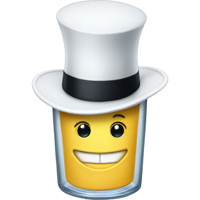 Mayonnaise jar with a top hat emoji