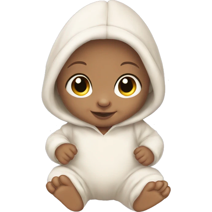 Light skin new born baby bunny costume  emoji