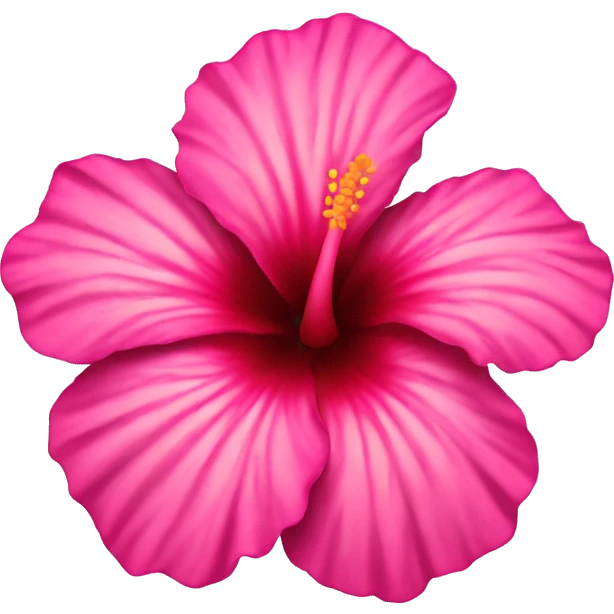 hibiscus flower pink emoji