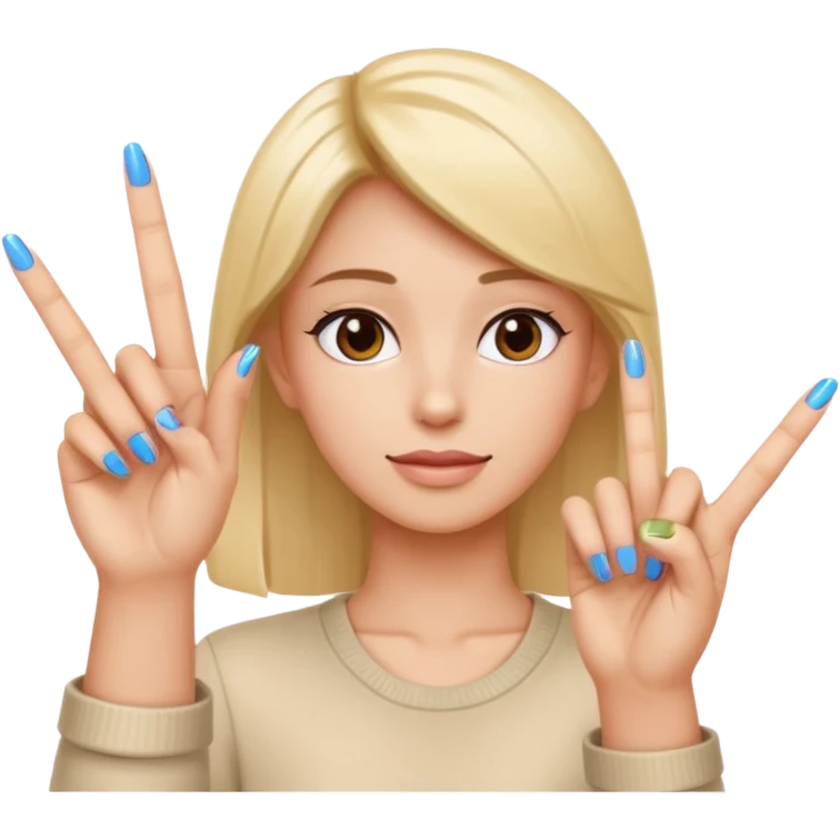 The index fingers of both the hands should be upward emoji