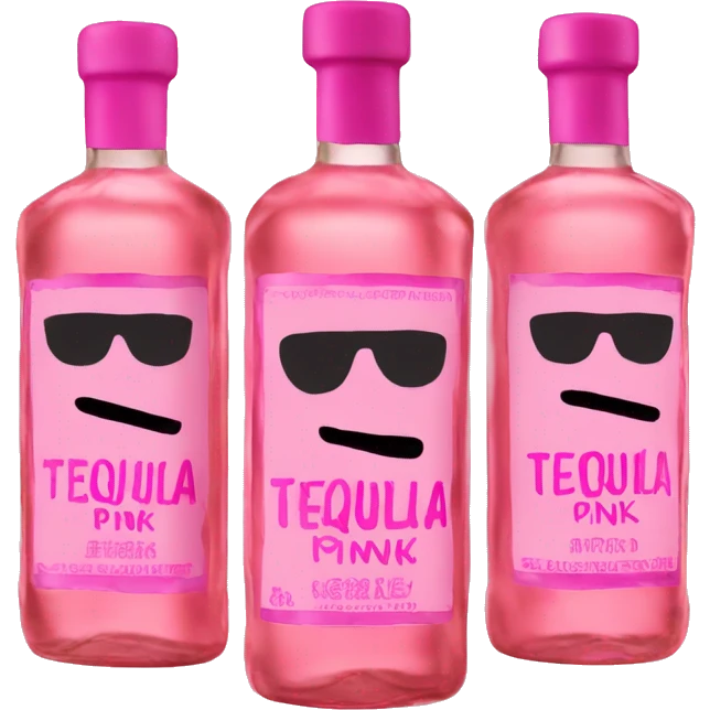 3 bottles of tequila pink emoji