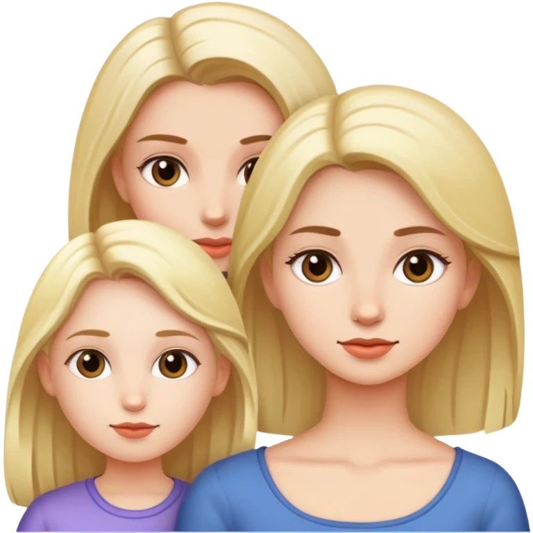 Mom and daughter  emoji