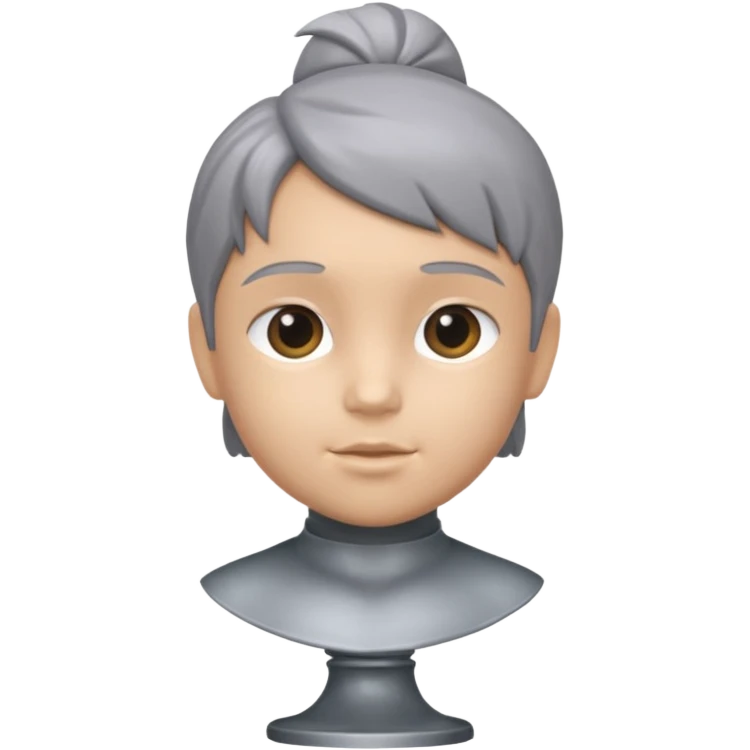 gray metal child bust emoji