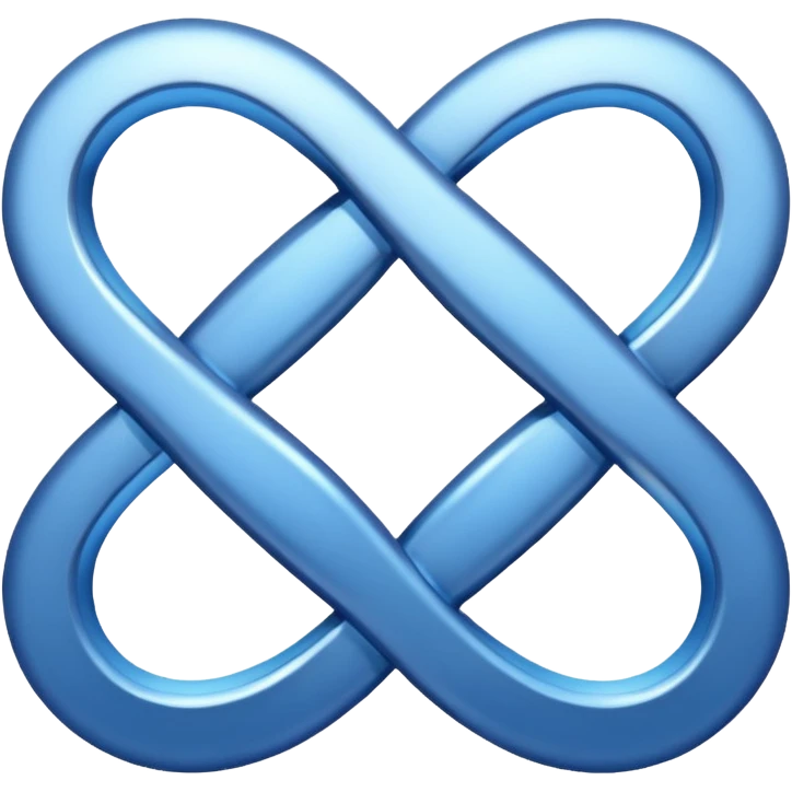 Infinity symbol with blue color emoji