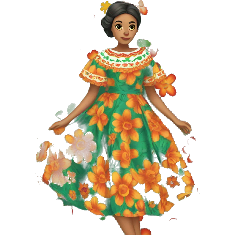 Mexican Floral Dress emoji