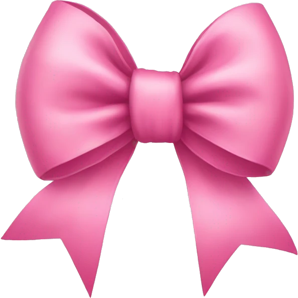 Long pink bow emoji