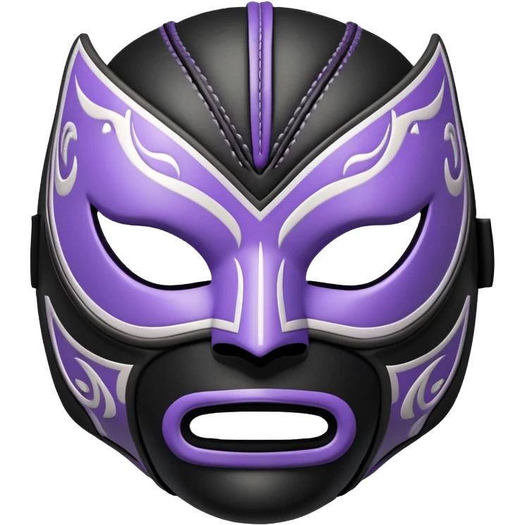 black and lavender luchador mask emoji